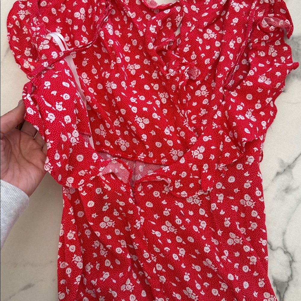 Privacy Please Red Floral Dress - Picture 6 of 6